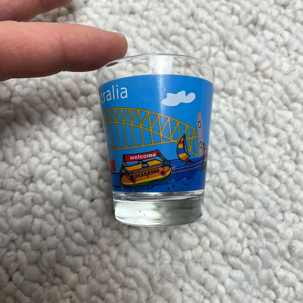 Sydney Australia Opera House Bridge Welcome Boat Landmarks Shot Glass Shotglass